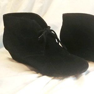 Nine West Suede Wedge Booties - Size 6.5